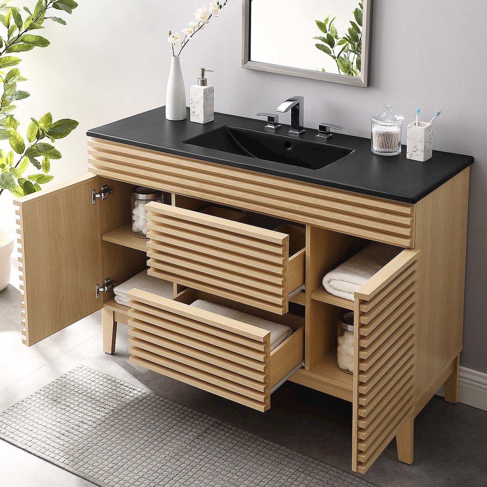 Render 48" Single Sink Bathroom Vanity. Picture 11
