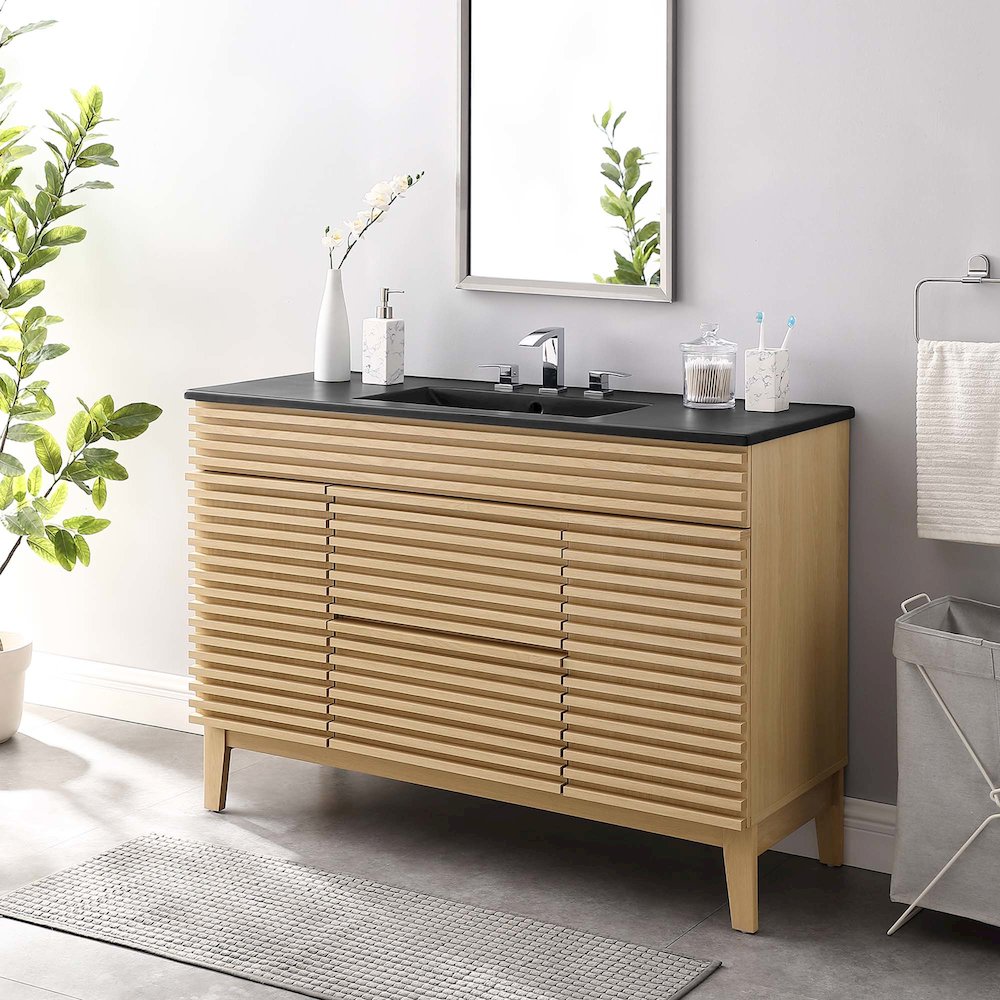 Render 48" Single Sink Bathroom Vanity. Picture 10