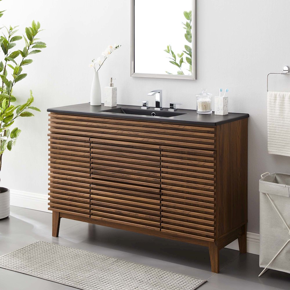 Render 48" Single Sink Bathroom Vanity. Picture 8