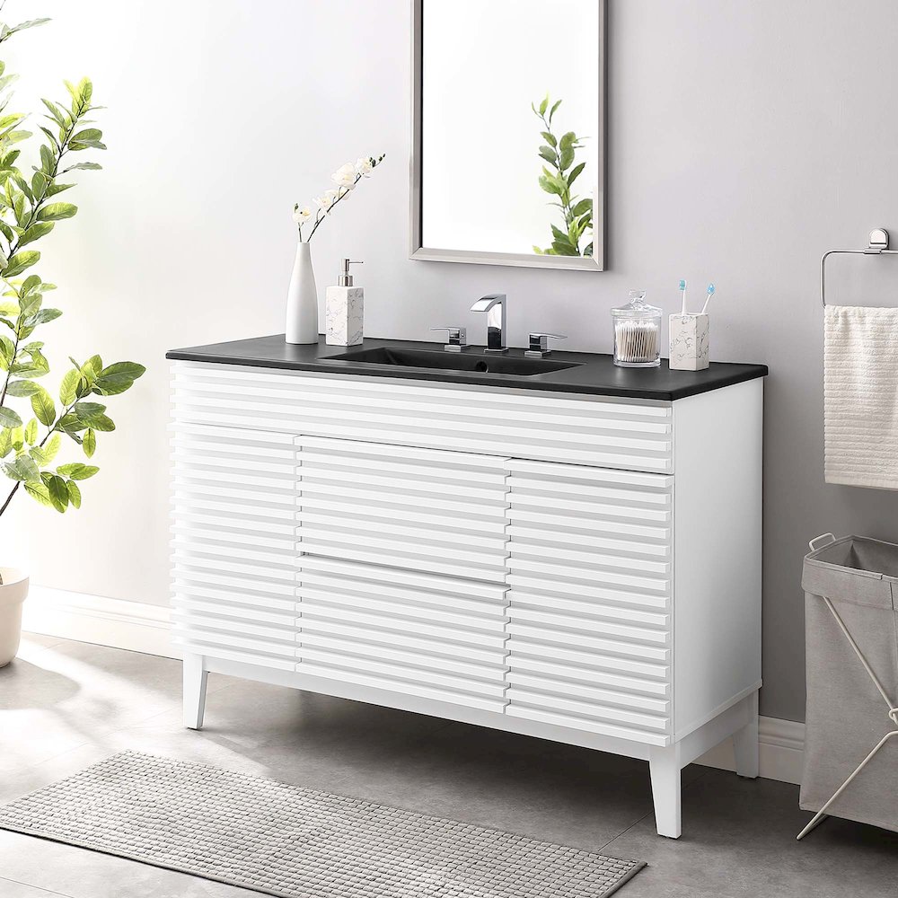 Render 48" Single Sink Bathroom Vanity. Picture 10