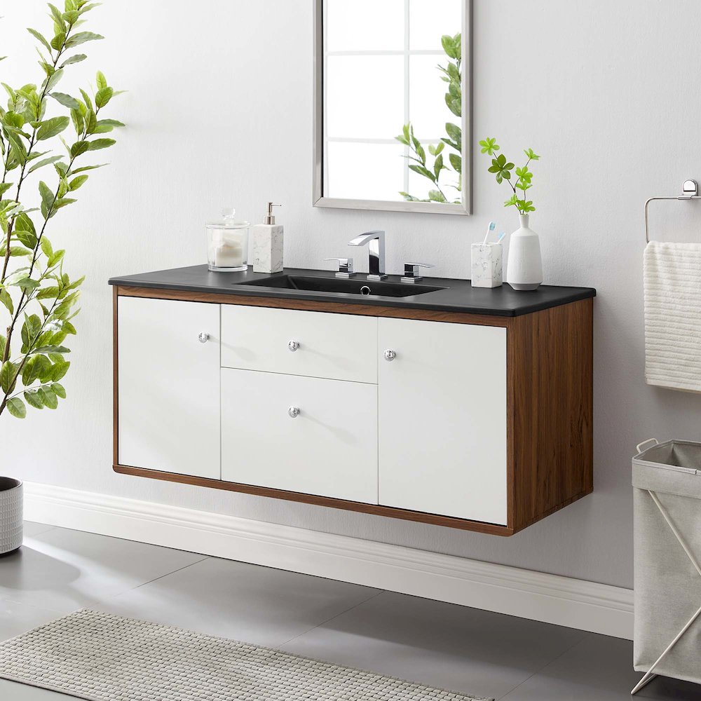 Transmit 48" Wall-Mount Bathroom Vanity. Picture 8