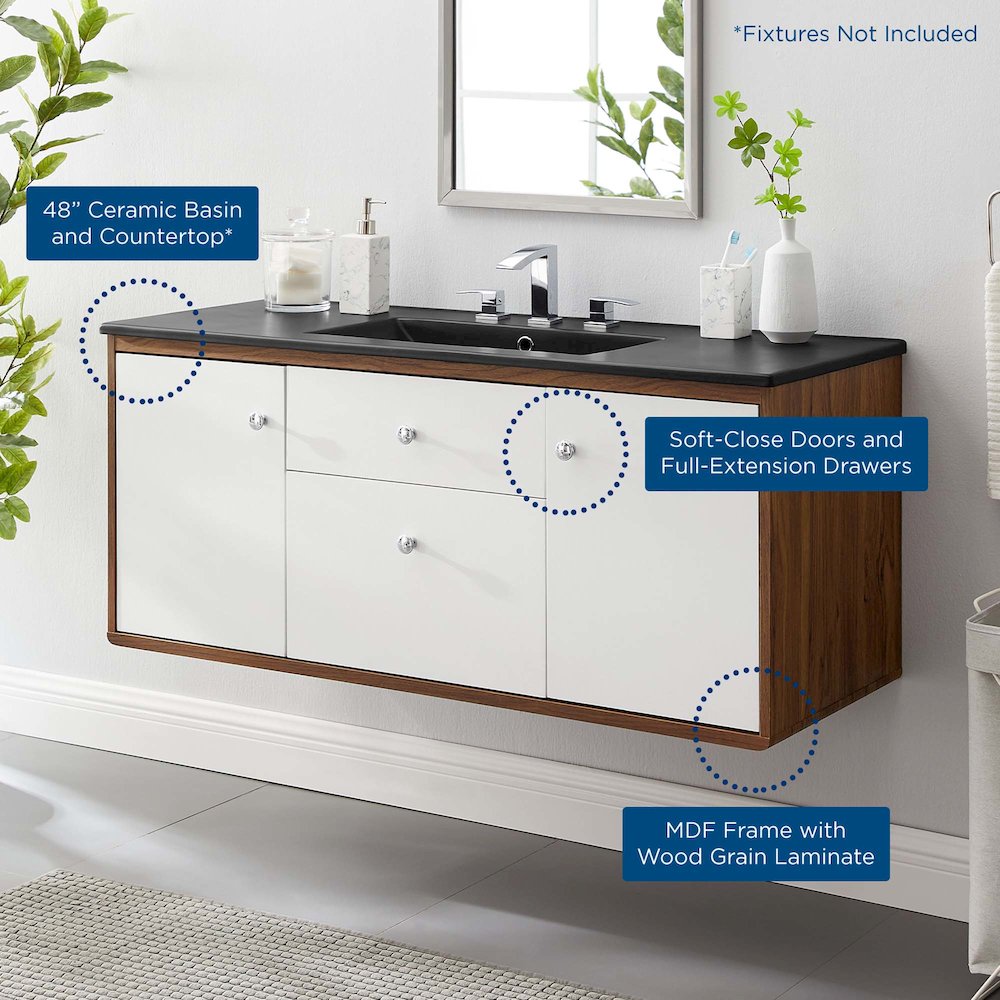 Transmit 48" Wall-Mount Bathroom Vanity. Picture 10