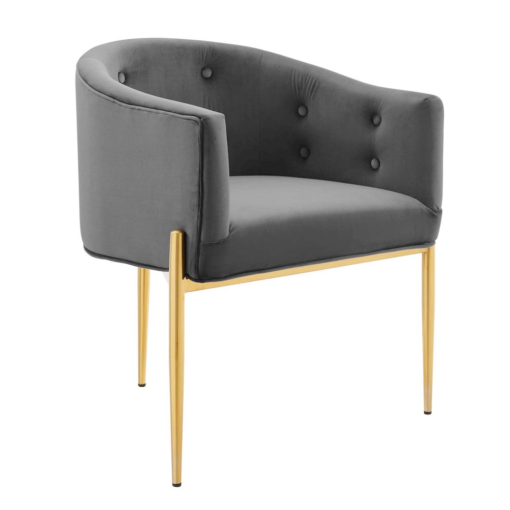 Savour Tufted Performance Velvet Accent Chairs Set of 2. Picture 2