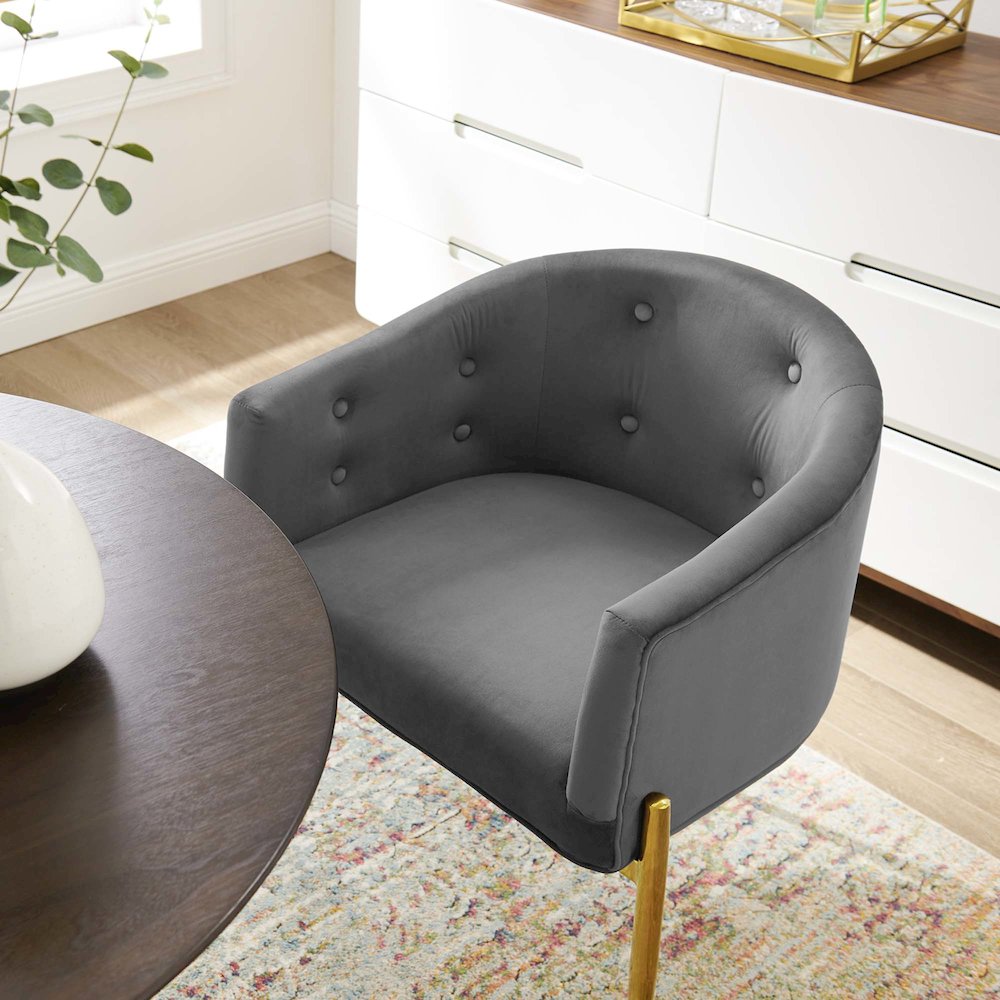 Savour Tufted Performance Velvet Accent Chairs Set of 2. Picture 8
