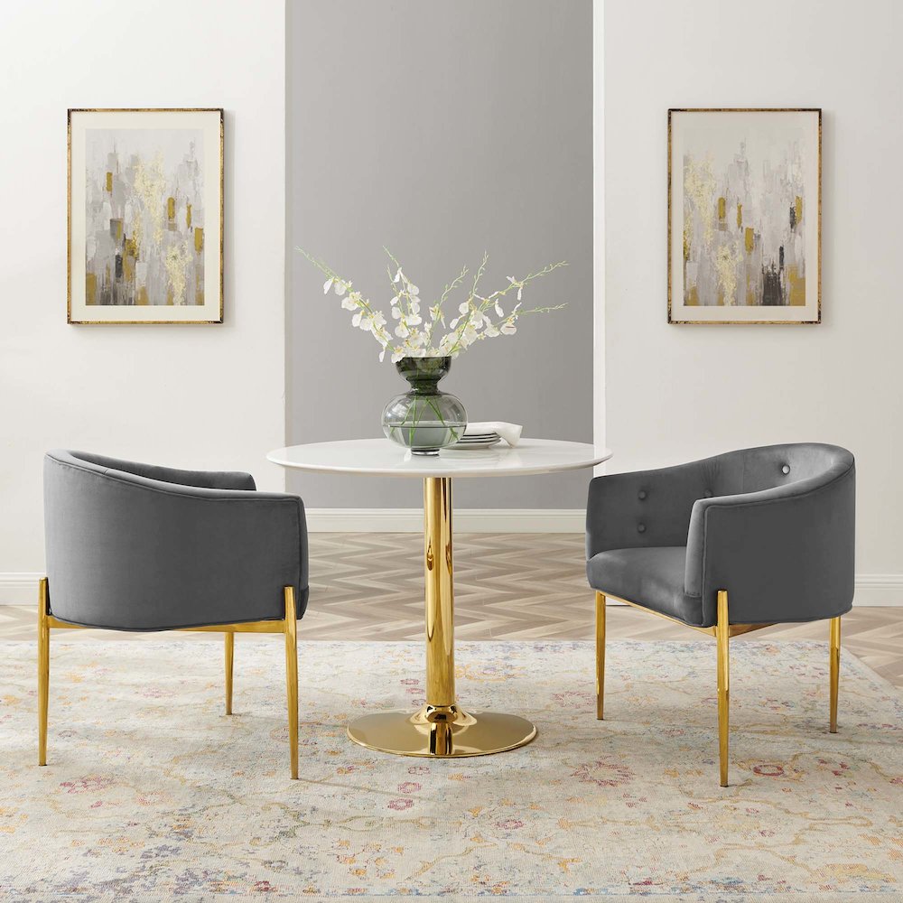 Savour Tufted Performance Velvet Accent Chairs Set of 2. Picture 7