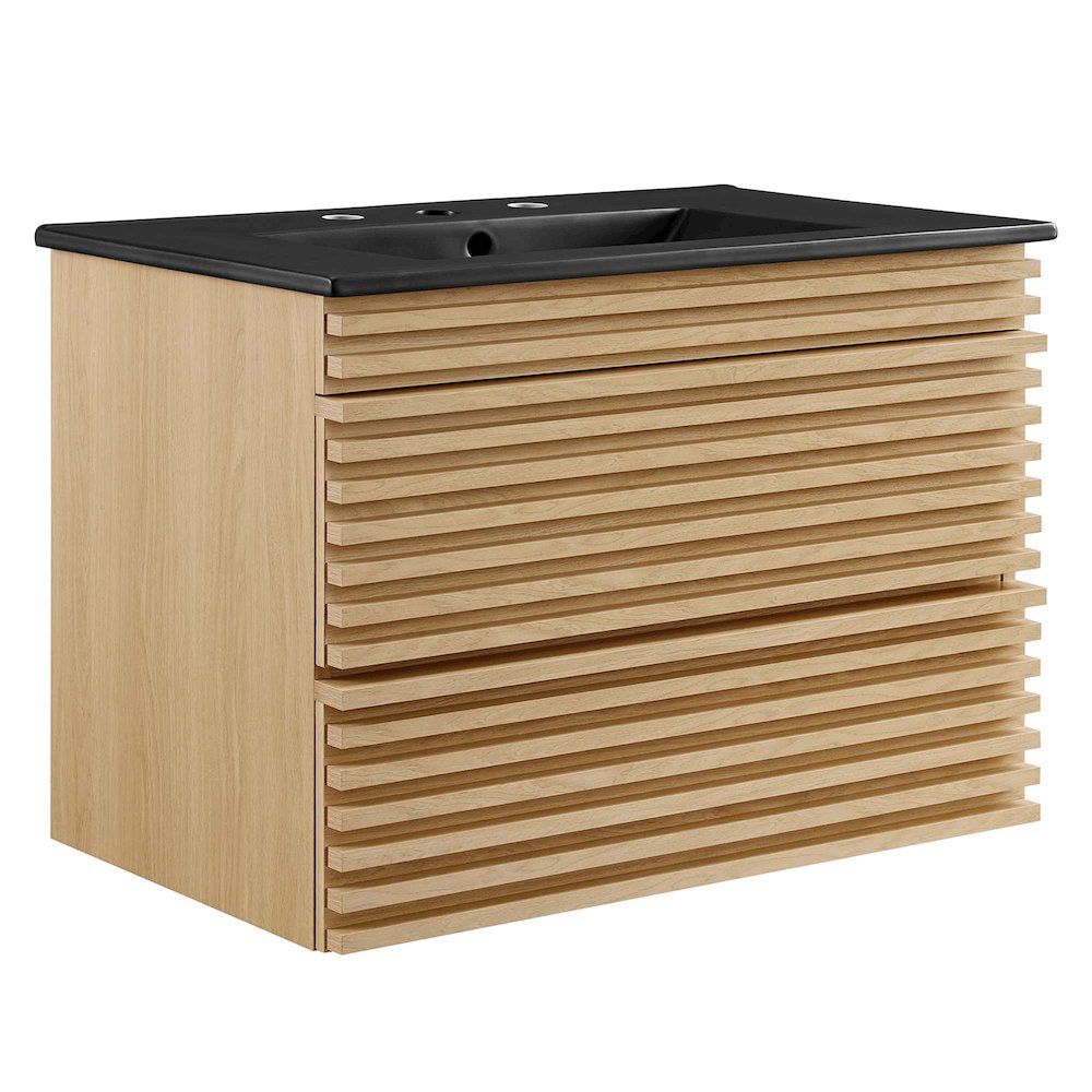 Render 30" Wall-Mount Bathroom Vanity. Picture 1