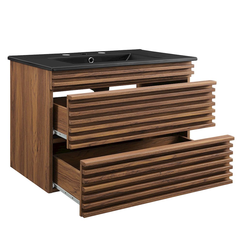 Render 30" Wall-Mount Bathroom Vanity. Picture 4