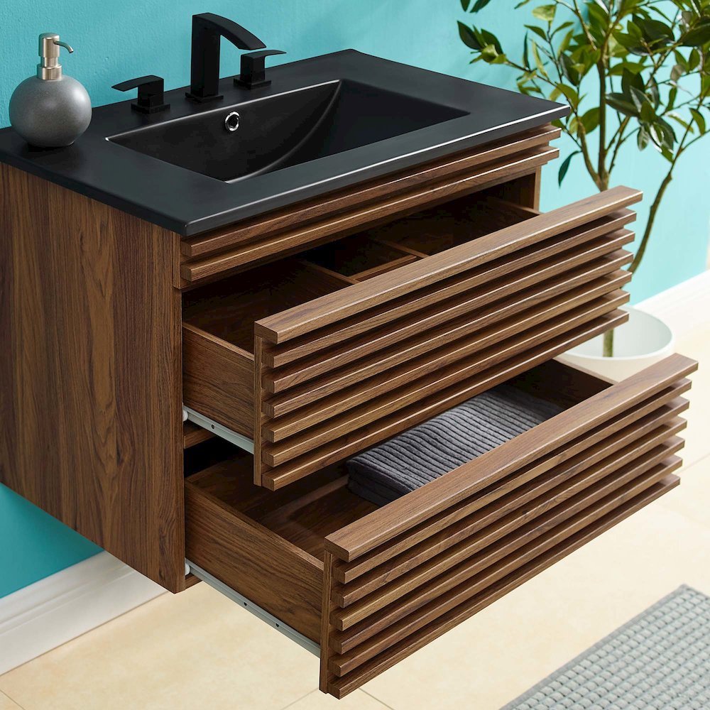 Render 30" Wall-Mount Bathroom Vanity. Picture 9