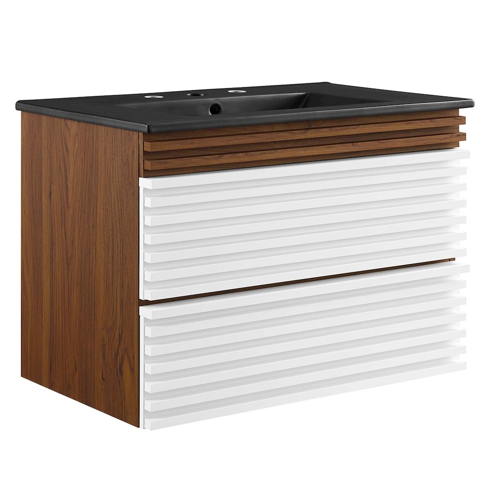 Render 30" Wall-Mount Bathroom Vanity. Picture 1