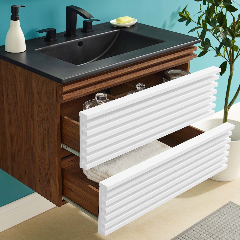 Render 30" Wall-Mount Bathroom Vanity. Picture 9