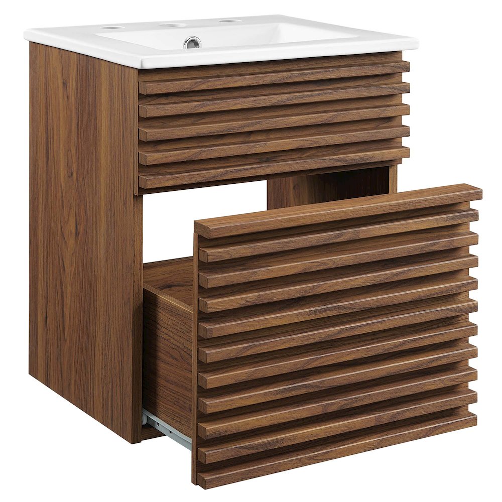Render 18" Wall-Mount Bathroom Vanity. Picture 2