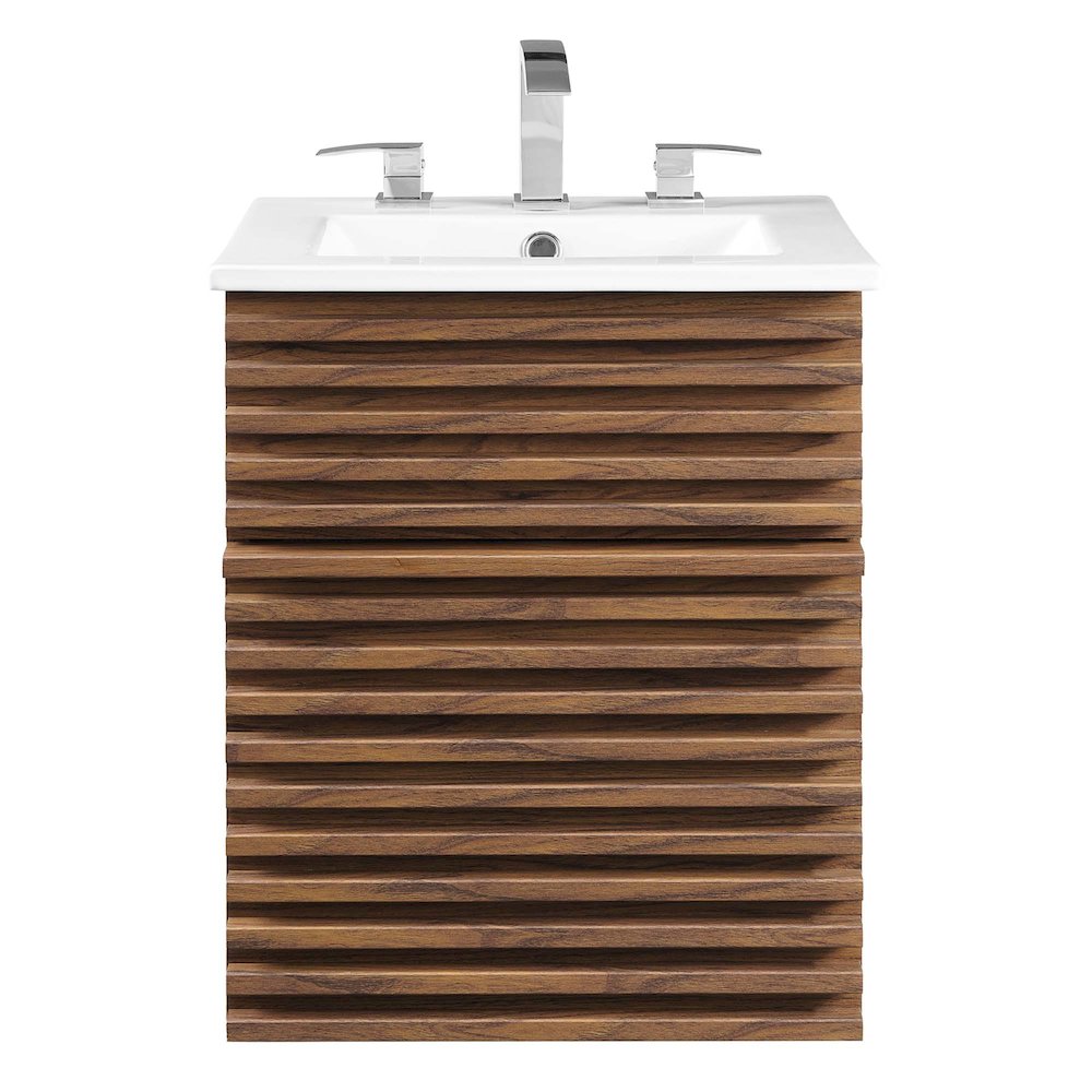 Render 18" Wall-Mount Bathroom Vanity. Picture 3