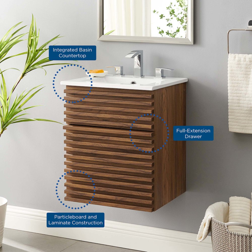 Render 18" Wall-Mount Bathroom Vanity. Picture 9