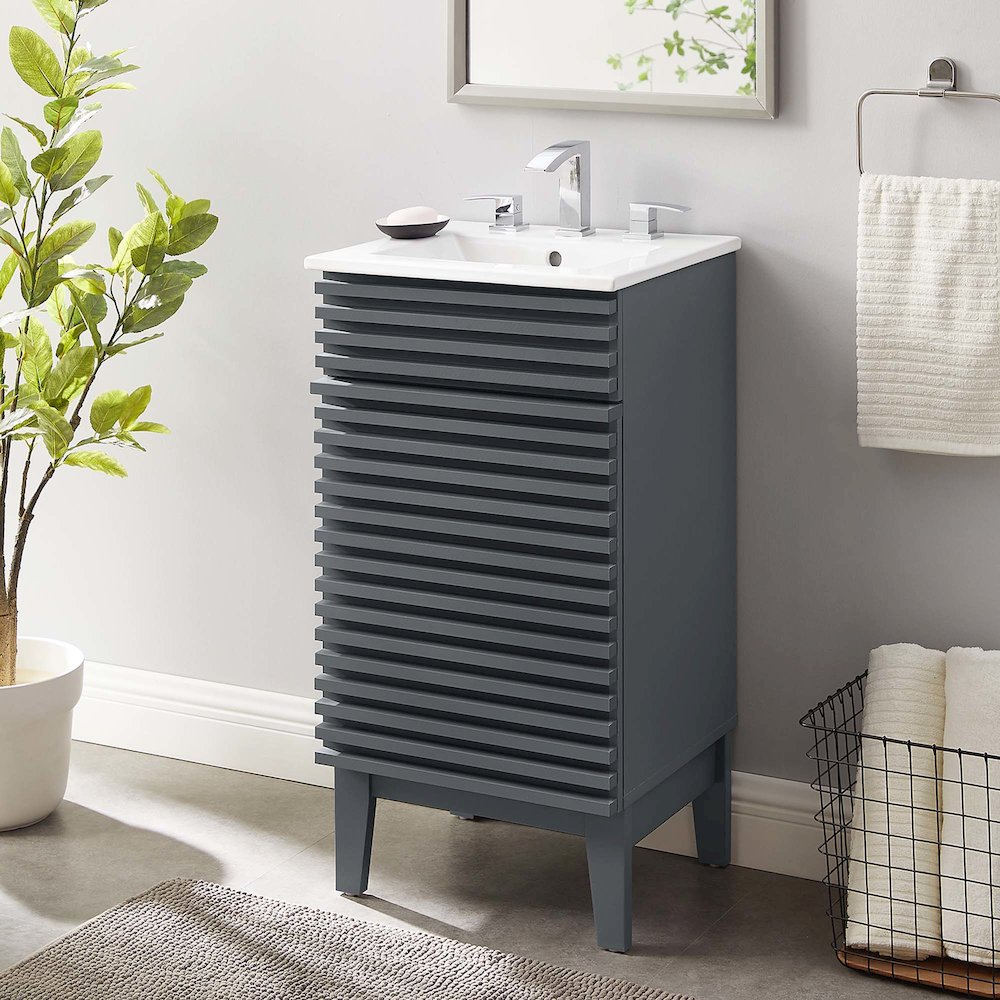 Render 18" Bathroom Vanity Cabinet. Picture 8