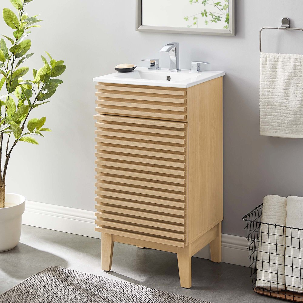 Render 18" Bathroom Vanity Cabinet. Picture 8