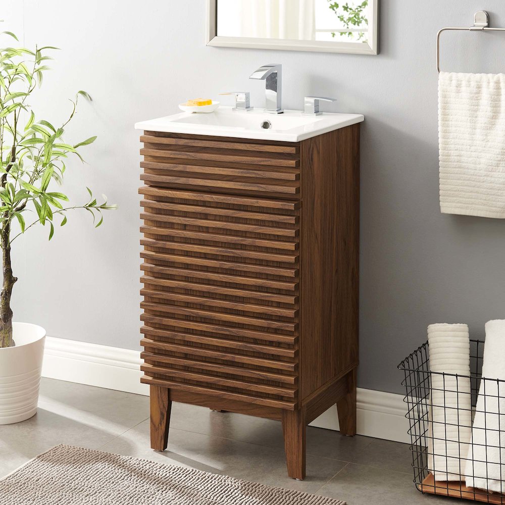 Render 18" Bathroom Vanity Cabinet. Picture 8