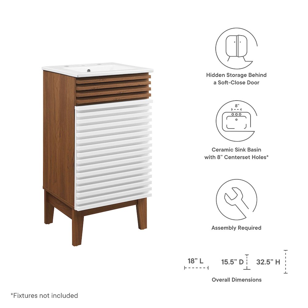 Render 18" Bathroom Vanity Cabinet. Picture 2