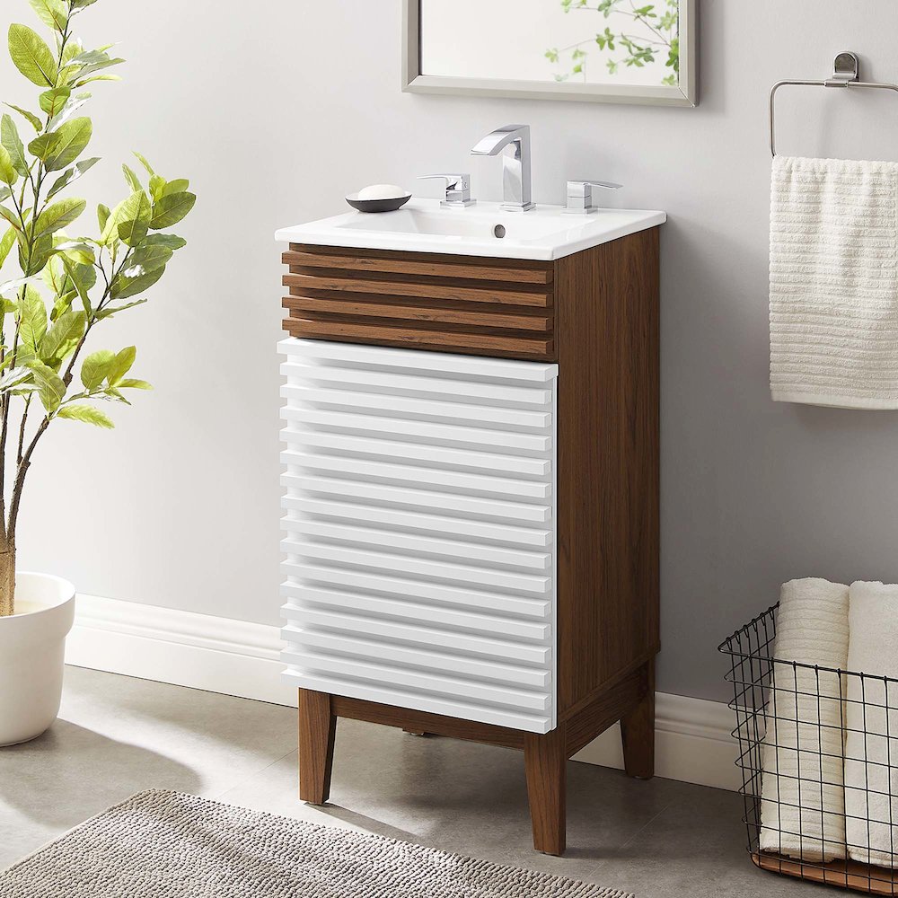 Render 18" Bathroom Vanity Cabinet. Picture 8