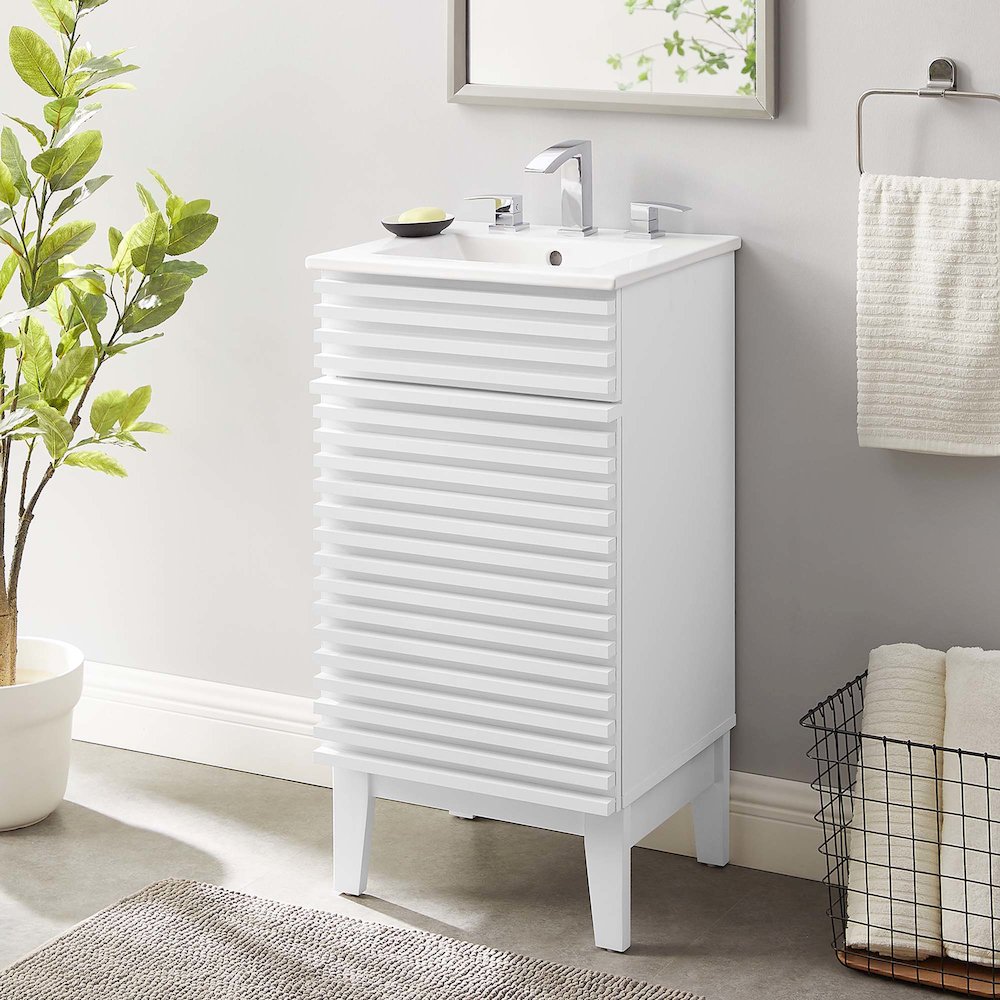 Render 18" Bathroom Vanity Cabinet. Picture 8