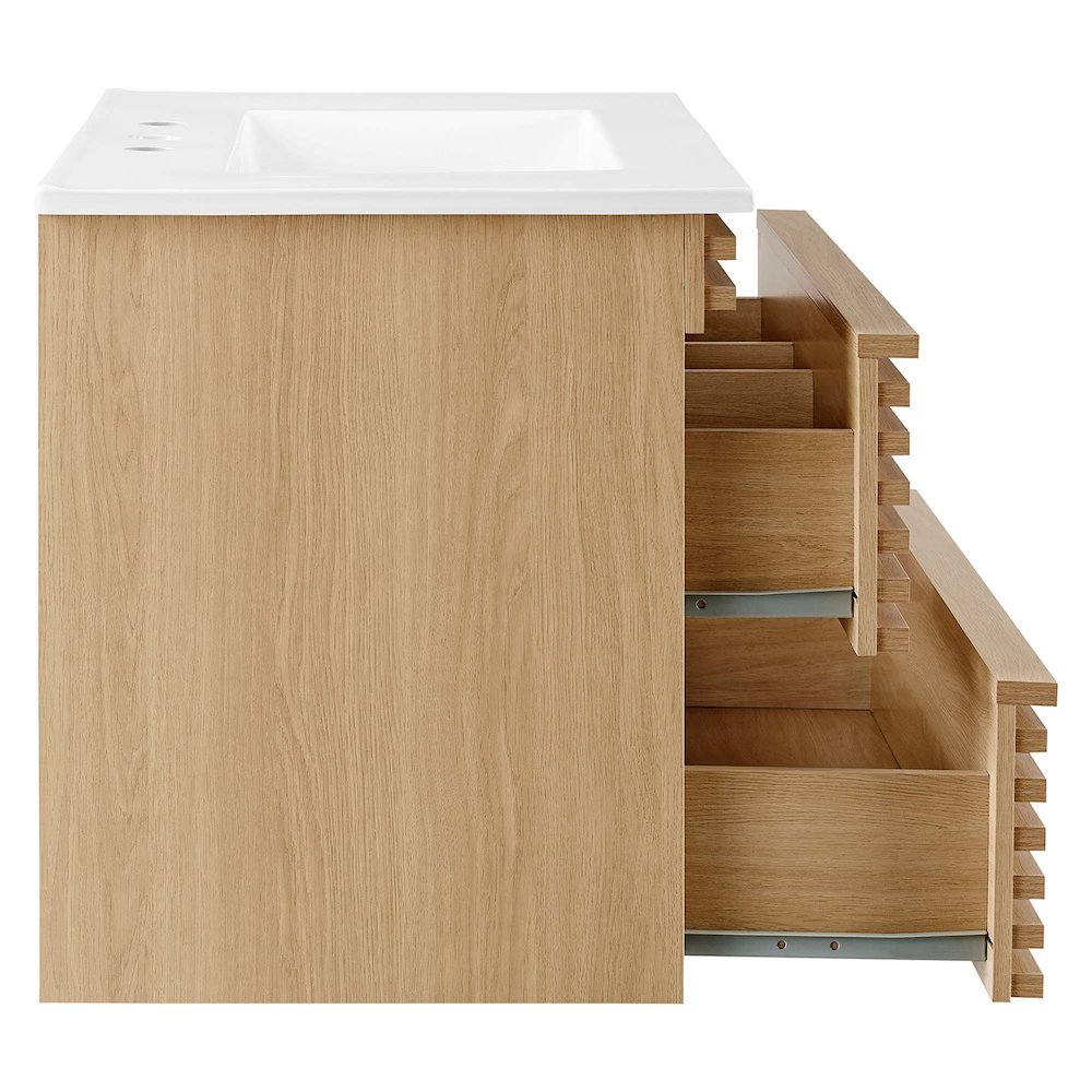 Render 30" Wall-Mount Bathroom Vanity. Picture 3
