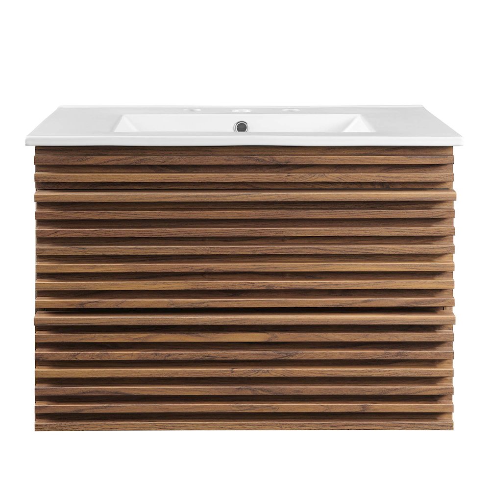 Render 30" Wall-Mount Bathroom Vanity. Picture 3