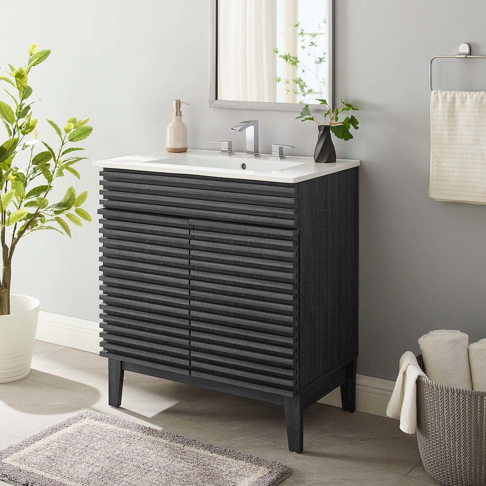 Render 30" Bathroom Vanity Cabinet. Picture 8