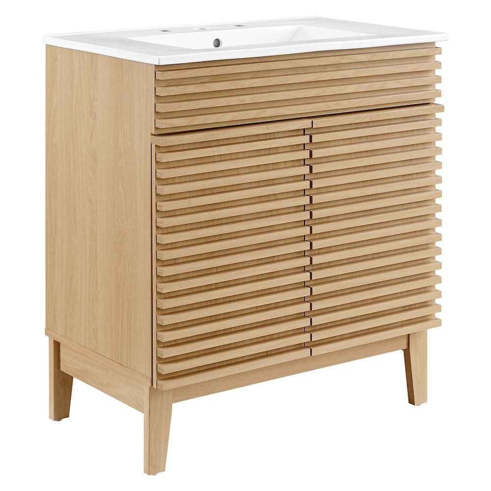 Render 30" Bathroom Vanity Cabinet. Picture 1