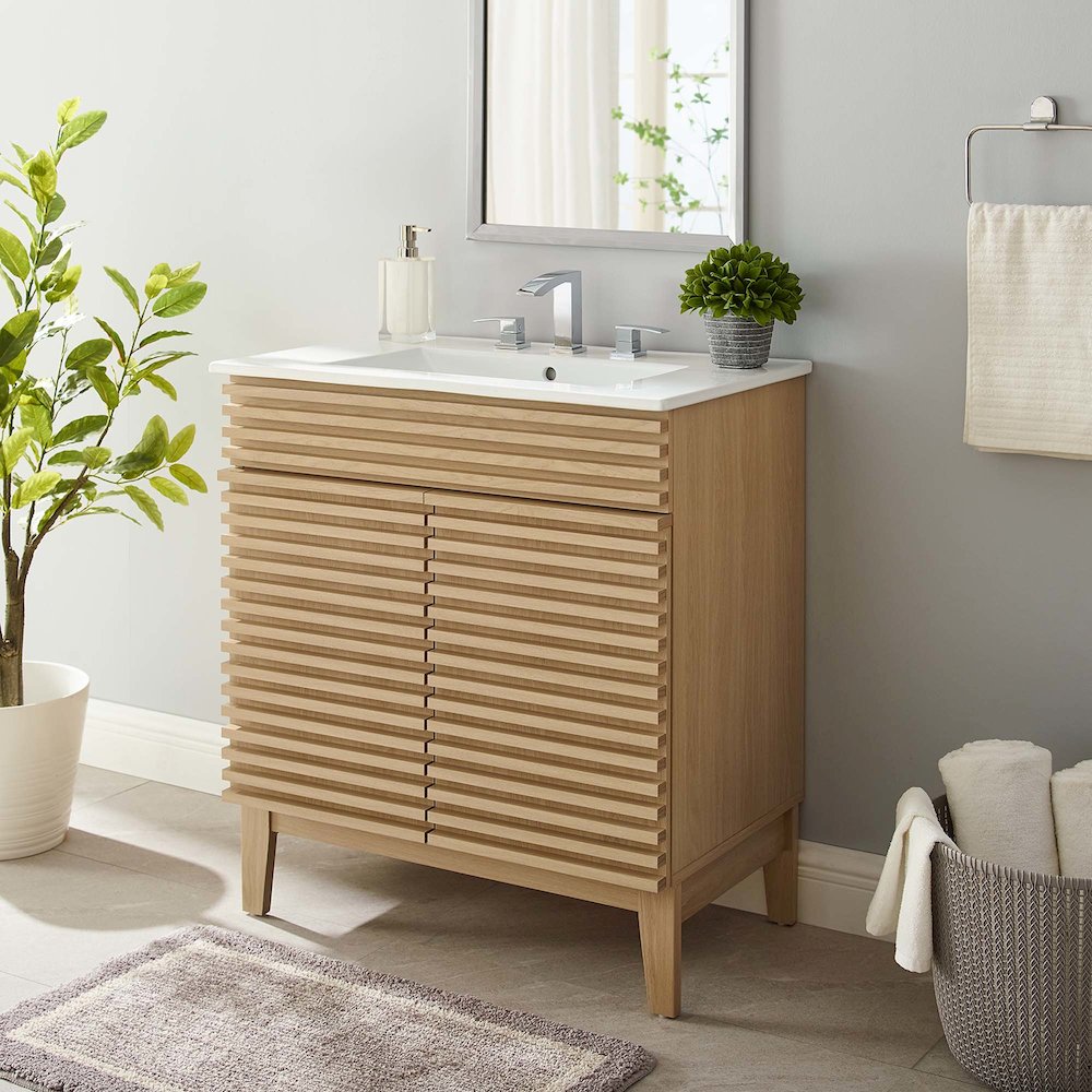 Render 30" Bathroom Vanity Cabinet. Picture 8
