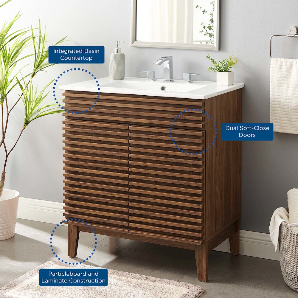 Render 30" Bathroom Vanity Cabinet. Picture 9