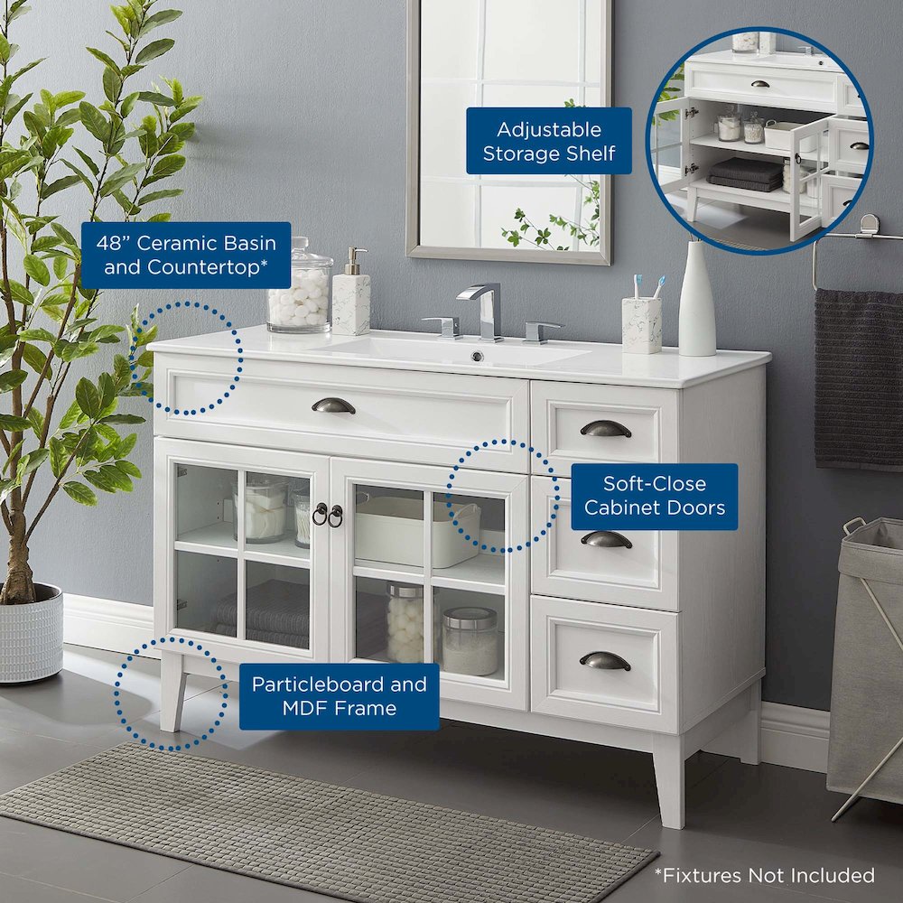 Isle 48" Bathroom Vanity Cabinet. Picture 10