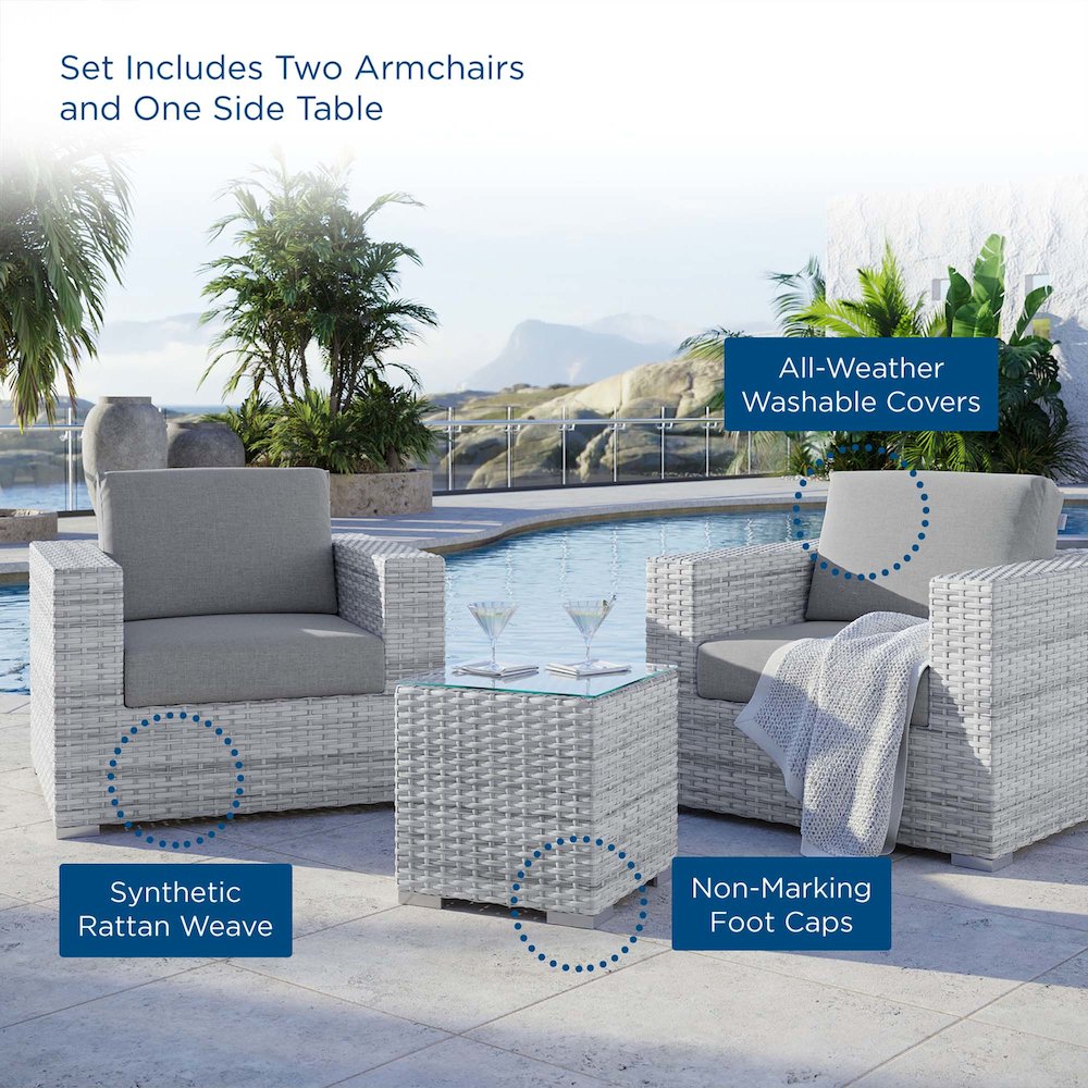 Convene 3-Piece Outdoor Patio Set. Picture 9