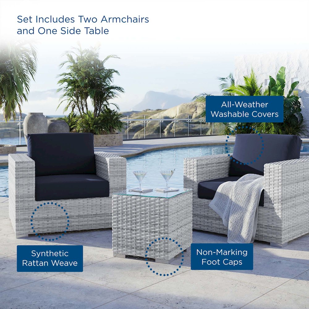 Convene 3-Piece Outdoor Patio Set. Picture 9
