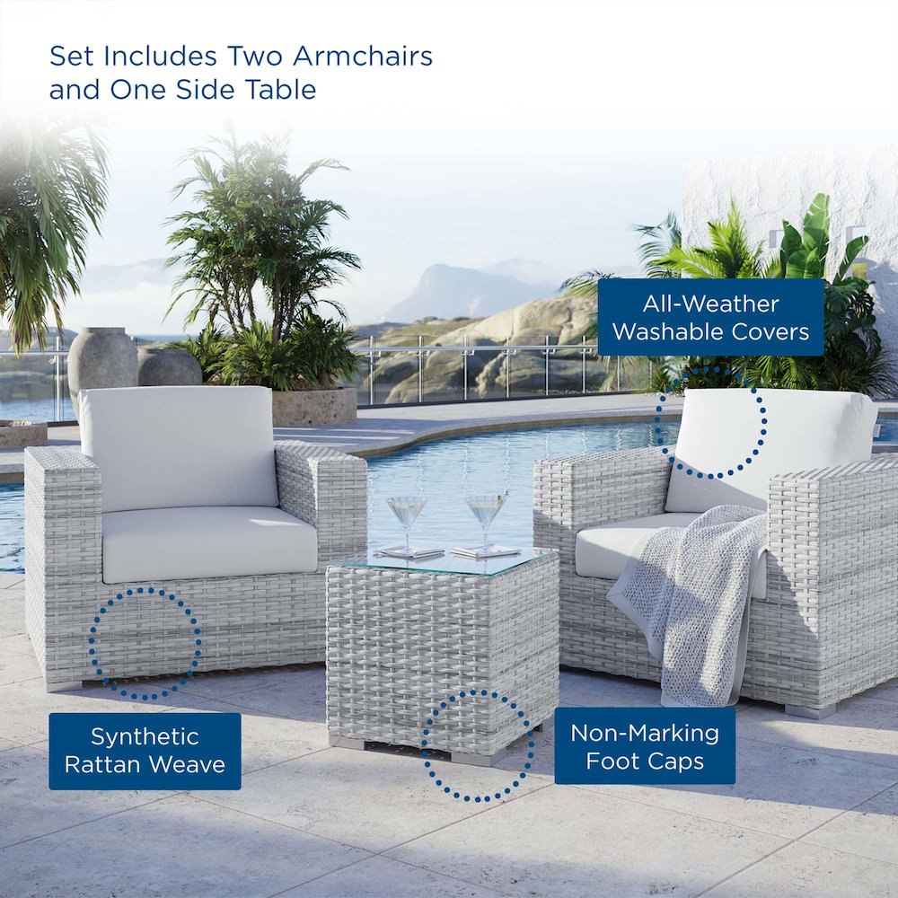 Convene 3-Piece Outdoor Patio Set. Picture 9