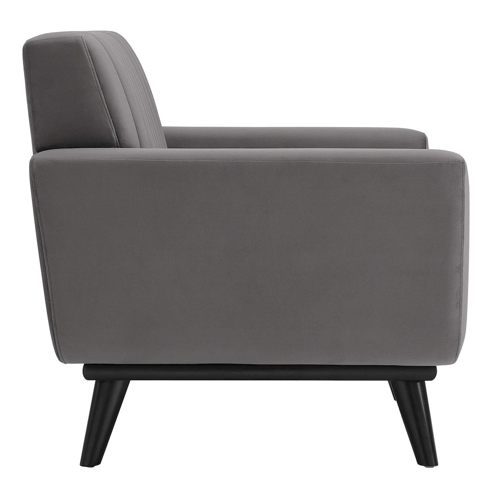 Engage Channel Tufted Performance Velvet Armchair. Picture 2