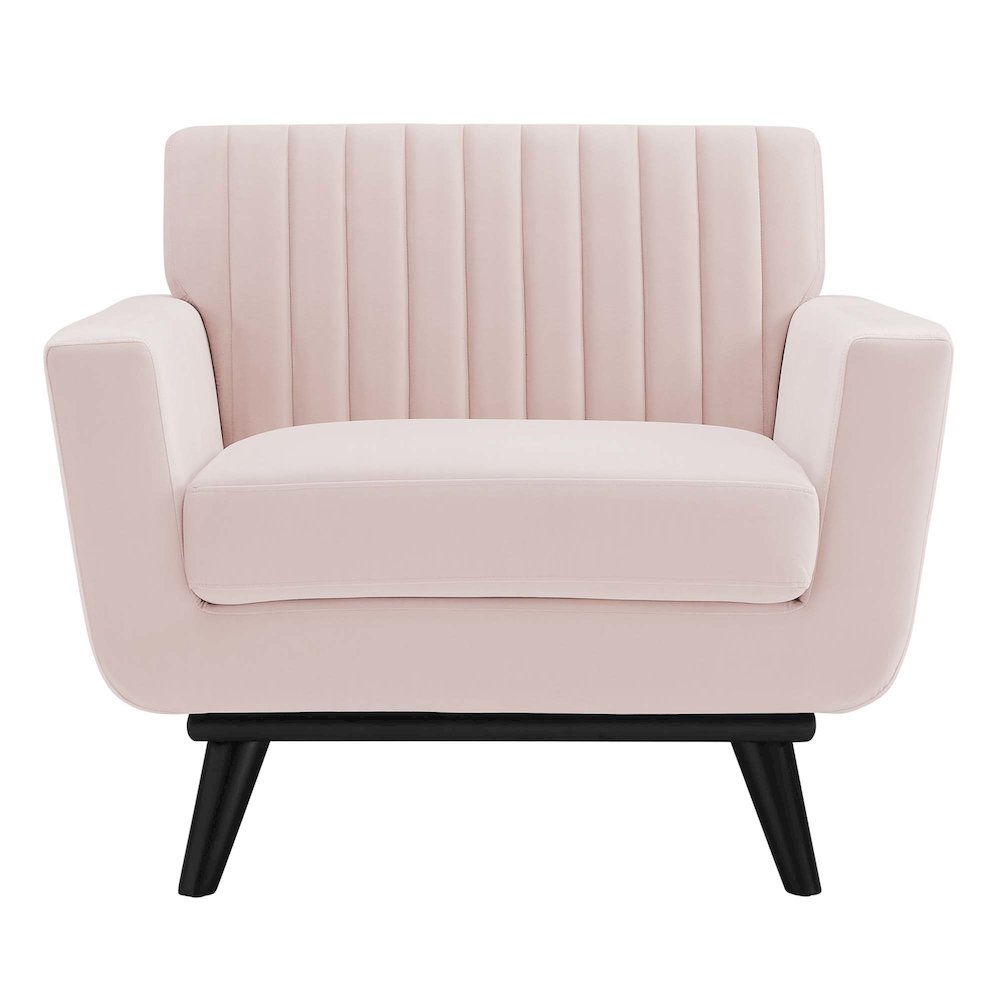 Engage Channel Tufted Performance Velvet Armchair. Picture 4