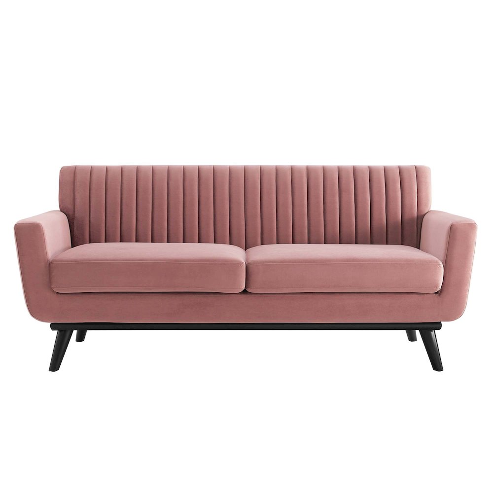 Engage Channel Tufted Performance Velvet Loveseat. Picture 4