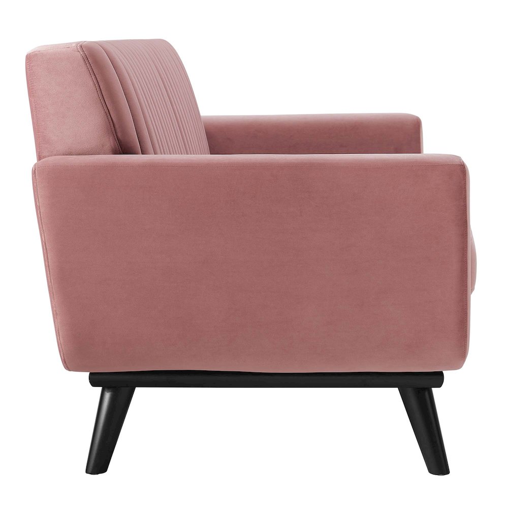 Engage Channel Tufted Performance Velvet Loveseat. Picture 2