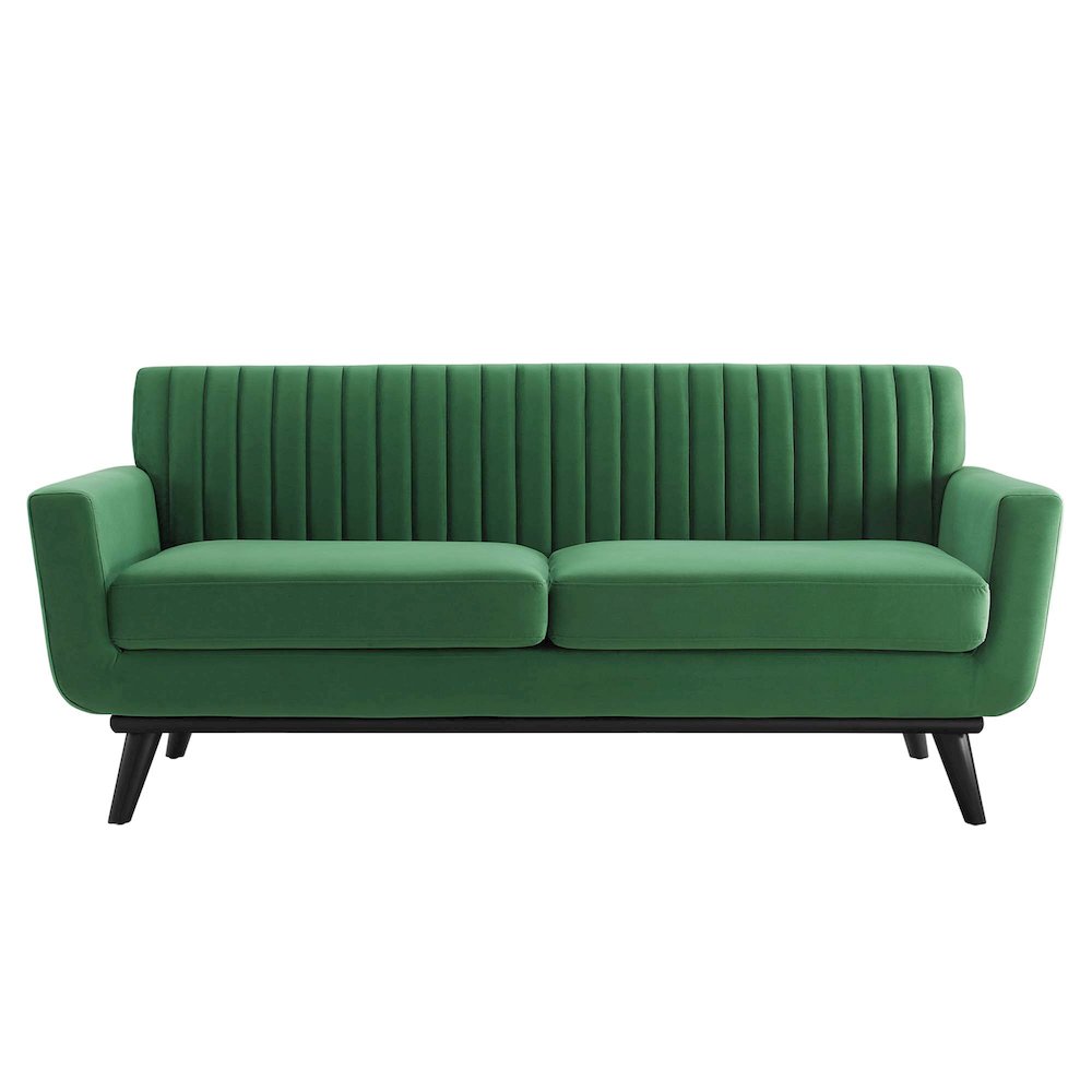 Engage Channel Tufted Performance Velvet Loveseat. Picture 4