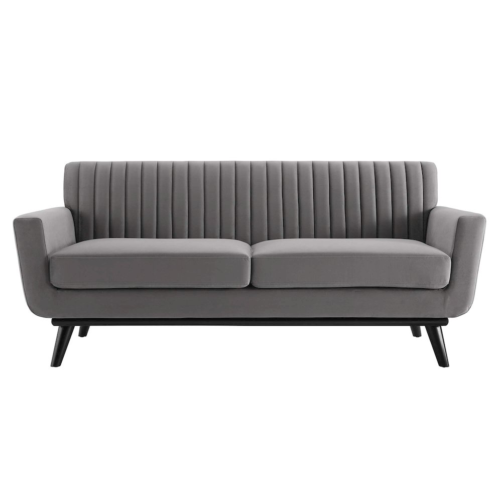 Engage Channel Tufted Performance Velvet Loveseat. Picture 4