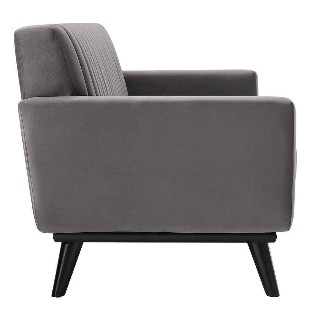 Engage Channel Tufted Performance Velvet Loveseat. Picture 2