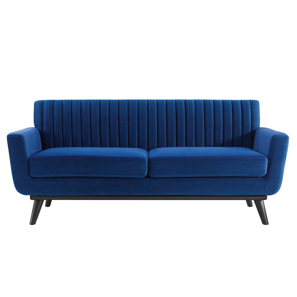 Engage Channel Tufted Performance Velvet Loveseat. Picture 4