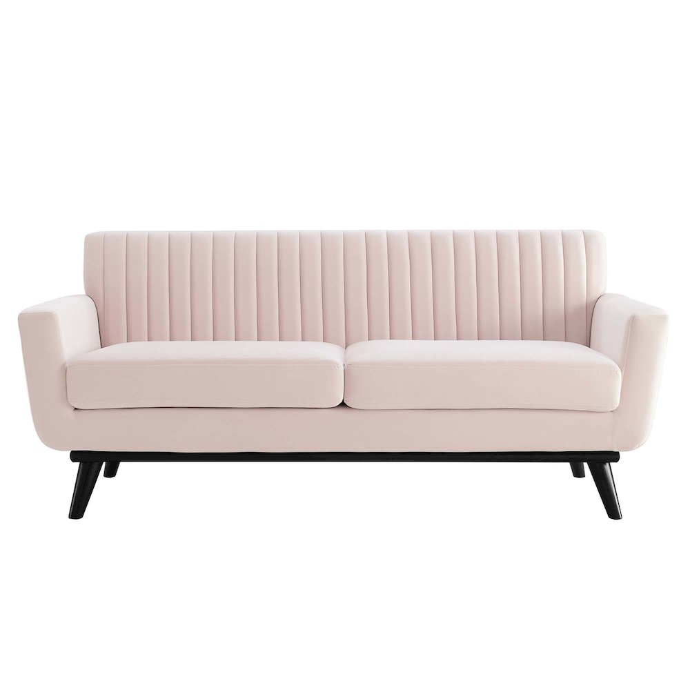 Engage Channel Tufted Performance Velvet Loveseat. Picture 4