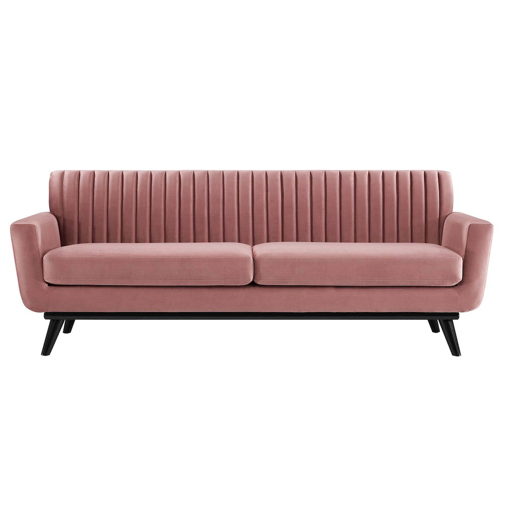 Engage Channel Tufted Performance Velvet Sofa. Picture 4