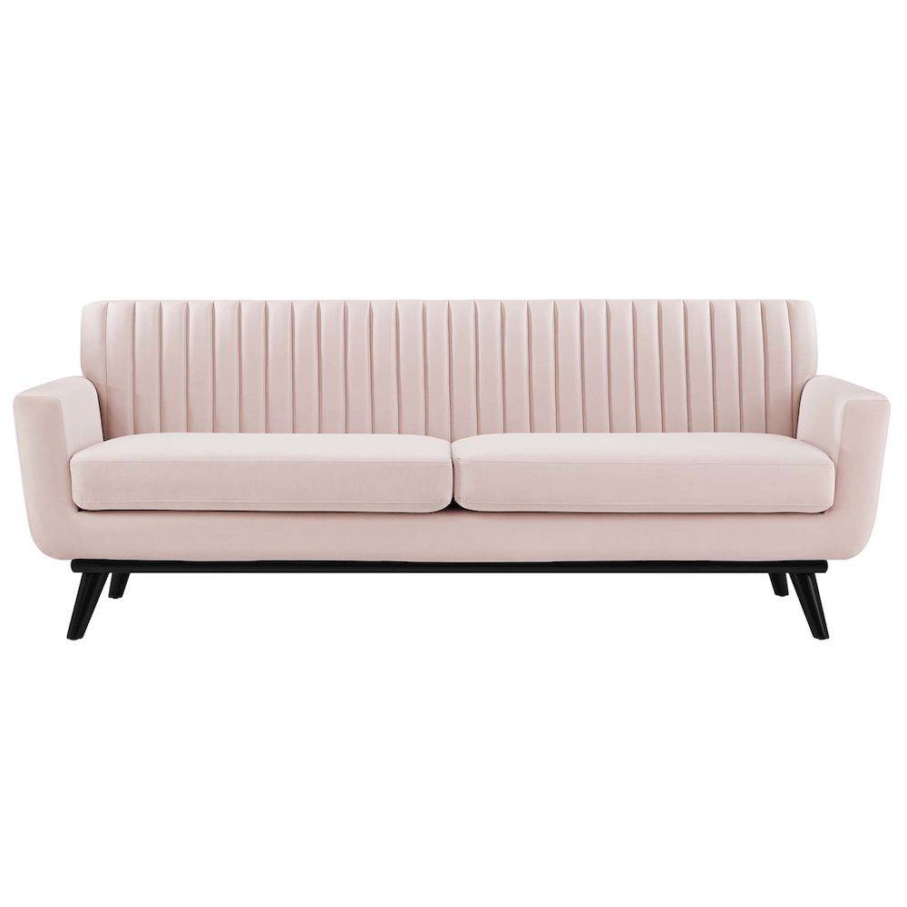 Engage Channel Tufted Performance Velvet Sofa. Picture 4