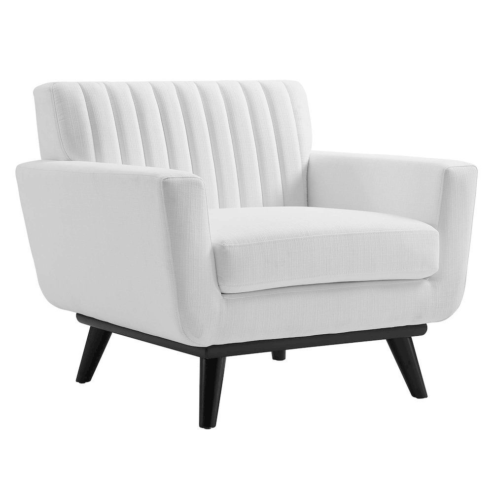 Engage Channel Tufted Fabric Armchair. Picture 1