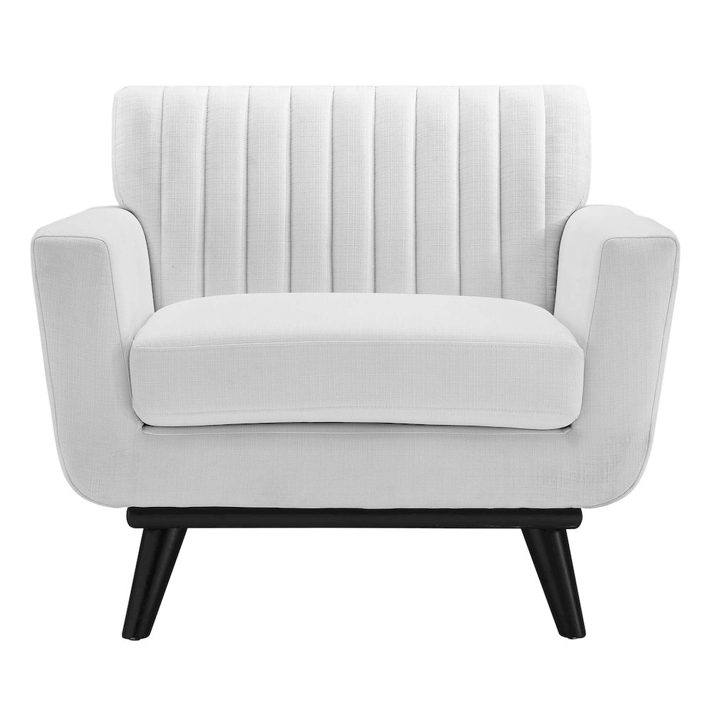 Engage Channel Tufted Fabric Armchair. Picture 2