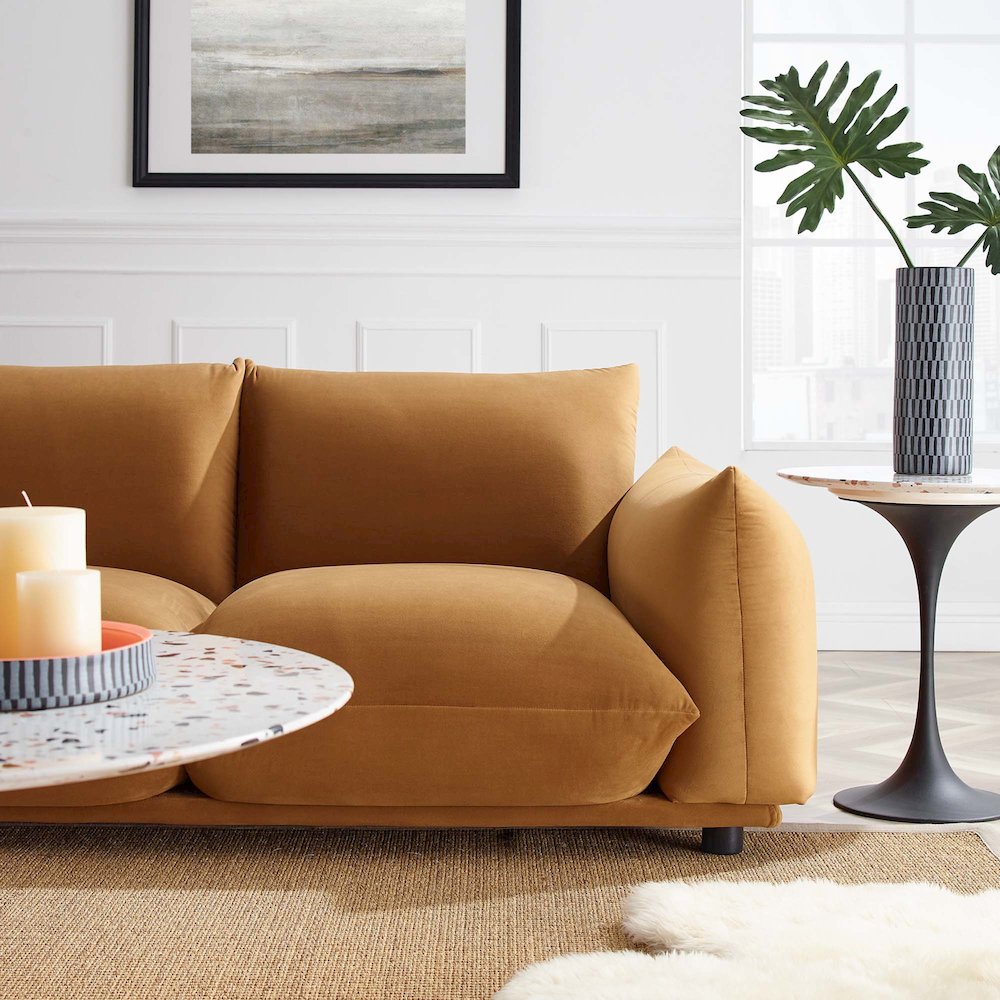 Copious Performance Velvet Sofa. Picture 7