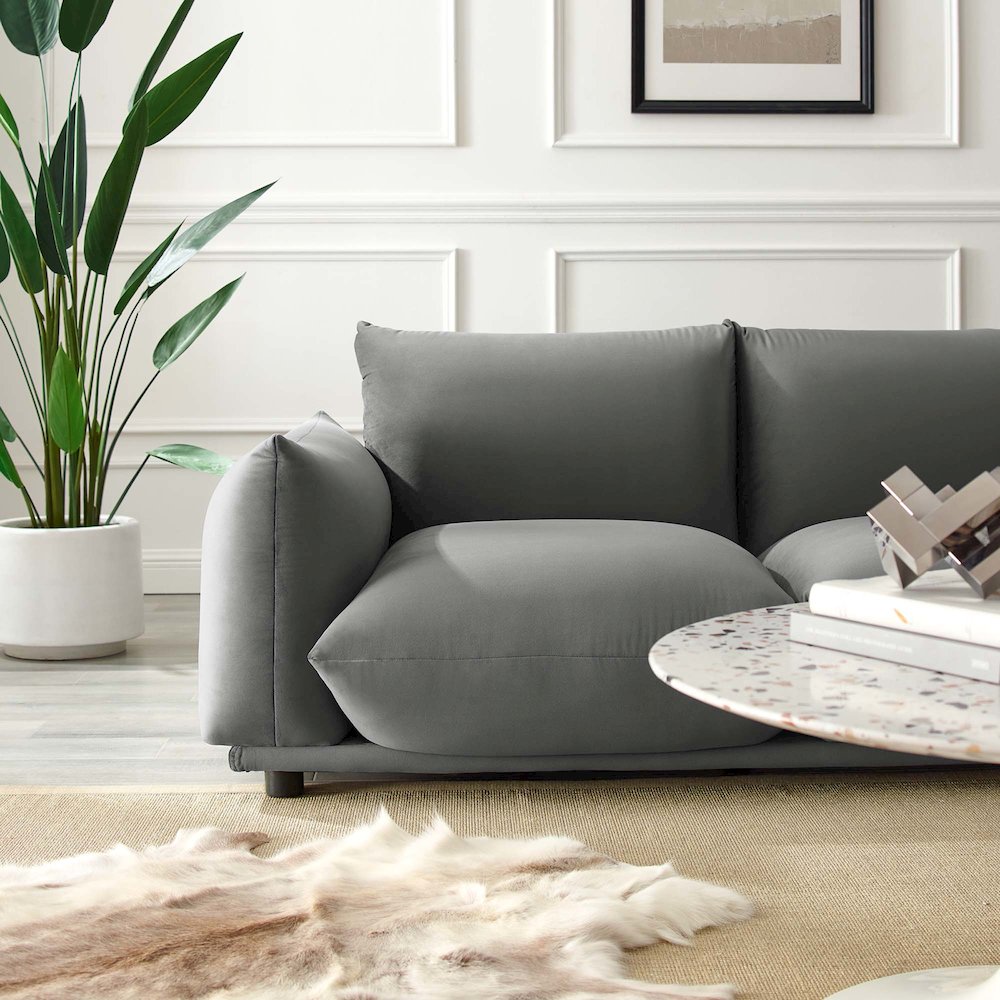 Copious Performance Velvet Loveseat. Picture 7