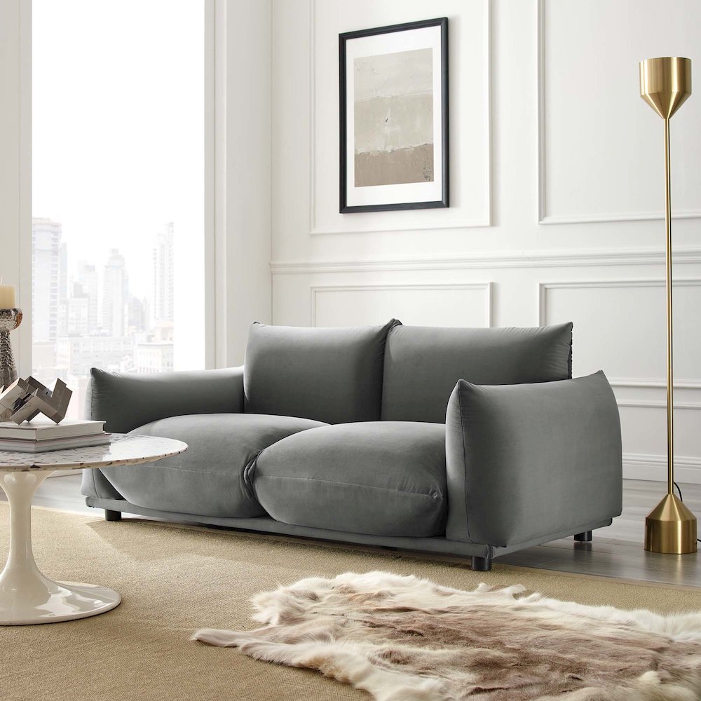 Copious Performance Velvet Loveseat. Picture 5