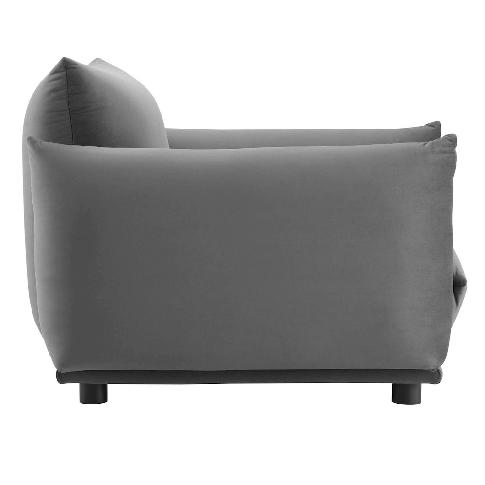Copious Performance Velvet Armchair. Picture 2